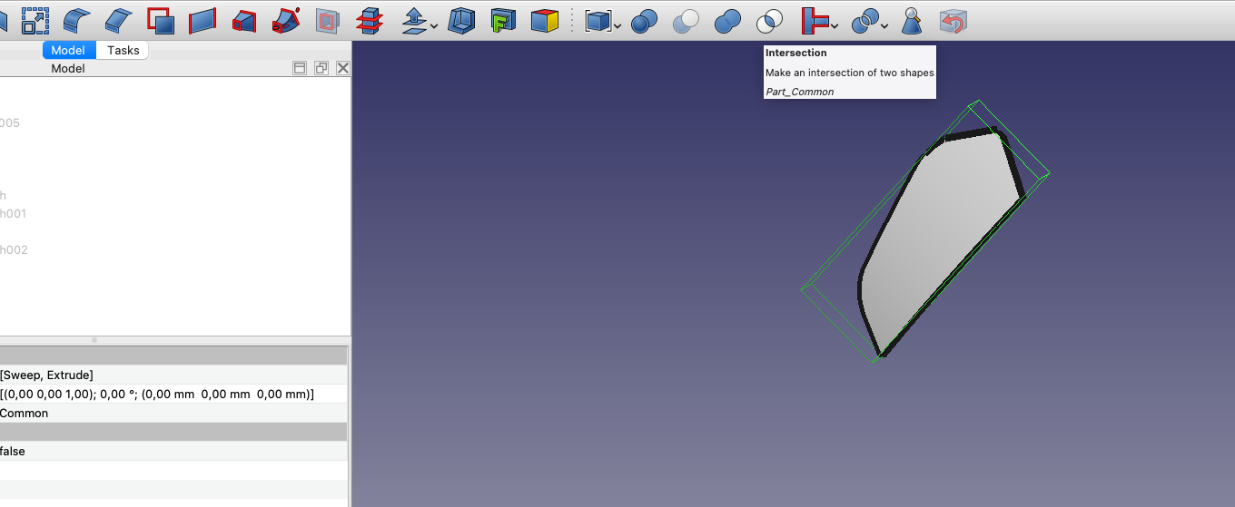 пересечение объектов